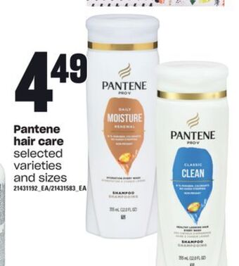 Loblaws Pantene hair care offer