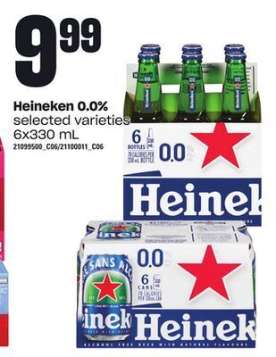 Loblaws Heineken 0.0%, 6x330 ml offer