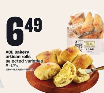 Loblaws Ace bakery artisan rolls, 8-12's offer