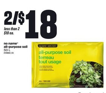 Loblaws No name® all-purpose soil, 50 l offer
