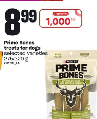 Loblaws Prime bones treats for dogs, 275/320 g offer