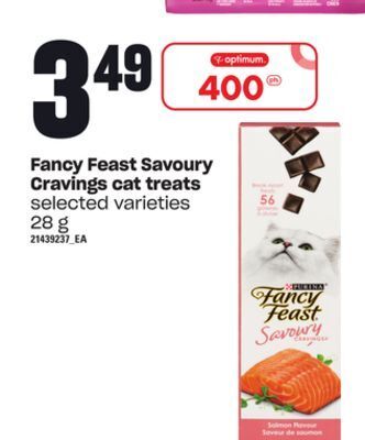 Loblaws Fancy feast savoury cravings cat treats, 28 g offer