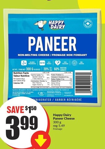 FreshCo Happy Dairy Paneer Cheese 300 g offer