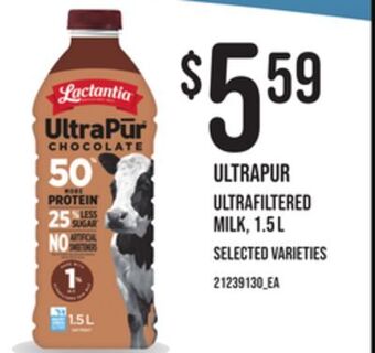 Loblaws Ultrapur ultrafiltered milk, 1.5 l offer