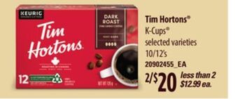 Loblaws Tim hortons® k-cups®, 10/12's offer