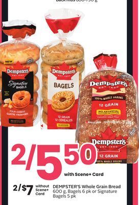 Sobeys Dempster's whole grain bread offer