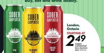 Sobeys Sober carpenter non-alcoholic beer offer