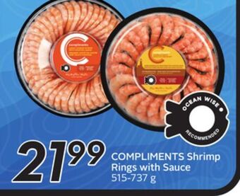 Sobeys Compliments shrimp rings with sauce offer