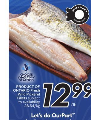 Sobeys Fresh wild pickerel fillets offer