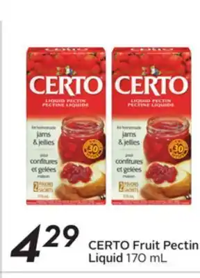 Sobeys Certo fruit pectin liquid offer