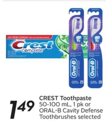 Sobeys Crest toothpaste offer