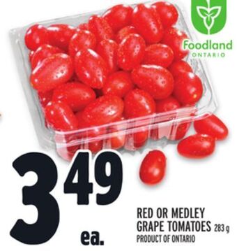 Metro Red or medley grape tomatoes offer