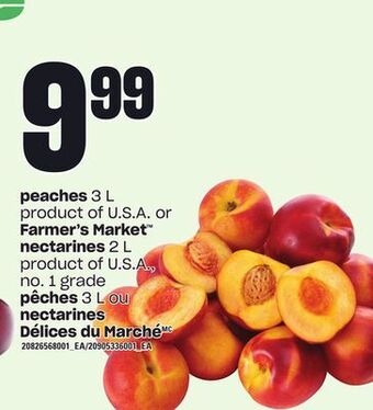 Independent Grocer Peaches, 3 l or farmer's market™ nectarines, 2 l offer