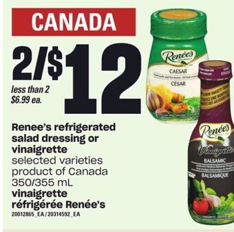 Independent Grocer Renee's refrigerated salad dressing or vinaigrette, 350/355 ml offer