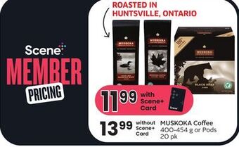 Foodland Muskoka coffee 400-454 g or pods 20 pk offer