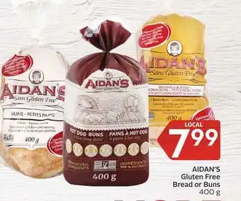 Foodland Aidan's gluten free bread or buns 400 g offer