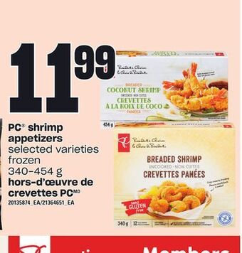 Independent Grocer Pc® shrimp appetizers, 340-454 g offer
