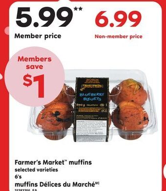 Independent Grocer Farmer's market™ muffins, 6's offer