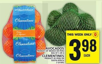 Food Basics Avocados or clementines offer