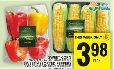 Food Basics Sweet corn or sweet assorted peppers offer