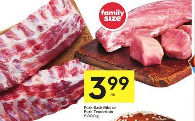 Foodland Pork back ribs or pork tenderloin offer