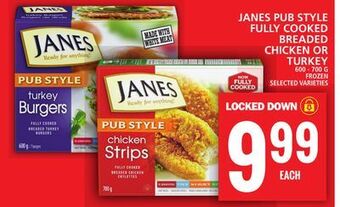 Food Basics Janes pub style fully cooked breaded chicken or turkey offer