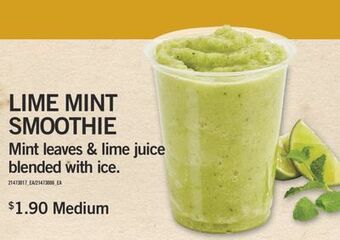 Fortinos Lime mint smoothie offer