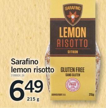 Fortinos Sarafino lemon risotto, 215 g offer