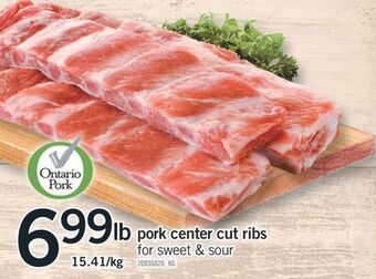 Fortinos Pork center cut ribs offer