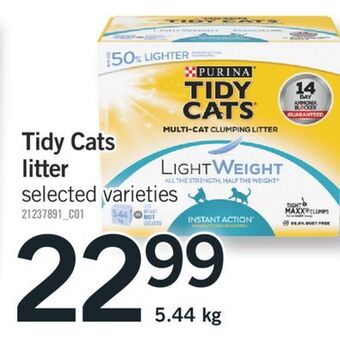 Fortinos Tidy cats litter offer