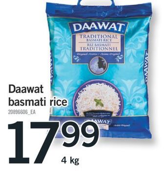 Fortinos Daawat basmati rice offer