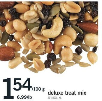 Fortinos Deluxe treat mix, 100 g offer