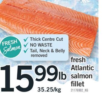 Fortinos Fresh atlantic salmon fillet offer