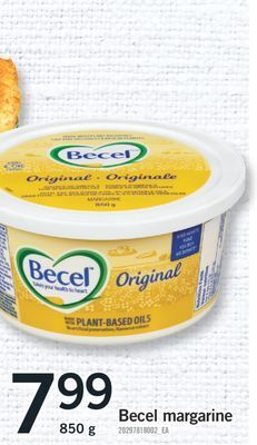 Fortinos Becel margarine, 850 g offer
