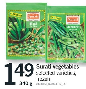 Fortinos Surati vegetables, 340 g offer