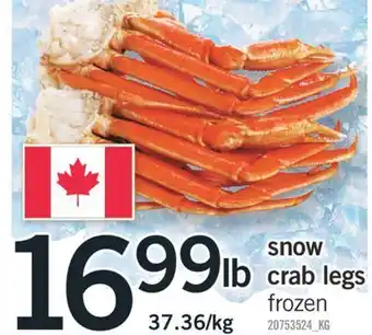 Fortinos Snow crab legs offer