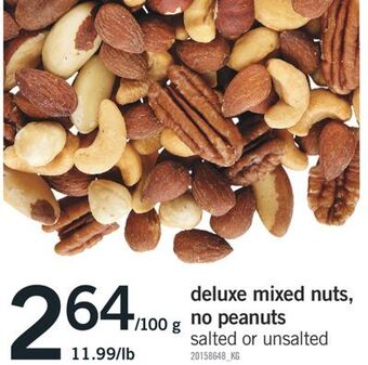 Fortinos Deluxe mixed nuts, no peanuts offer