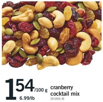 Fortinos Cranberry cocktail mix offer
