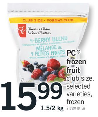 Fortinos Pc® frozen fruit offer