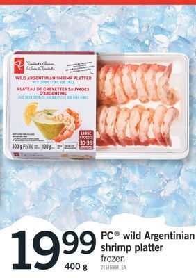 Fortinos Pc® argentinian shrimp platter, 400 g offer