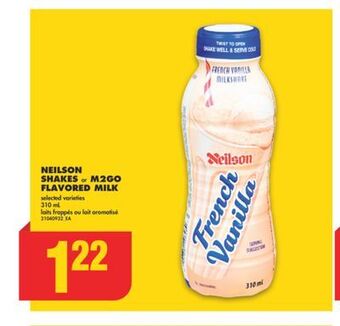 No Frills Neilson shakes or m2go flavored milk, 310 ml offer
