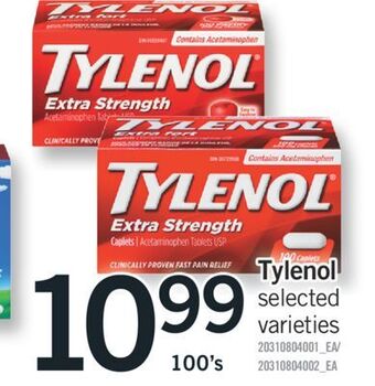 Fortinos Tylenol 100's offer