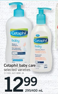 Fortinos Cetaphil baby care, 295/400 ml offer