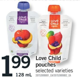 Fortinos Love child pouches, 128 ml offer