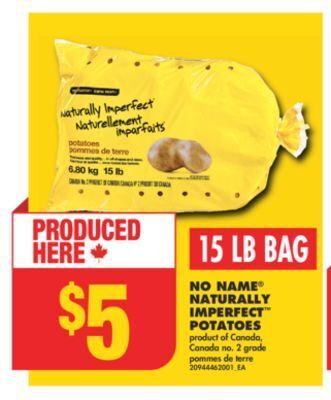 No Frills No name® naturally imperfect™ potatoes, 15 lb bag offer