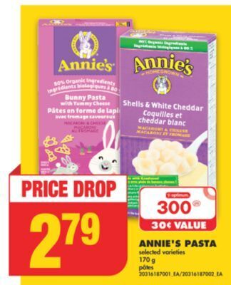 No Frills Annie's pasta, 170 g offer