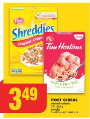 No Frills Post cereal, 525 offer