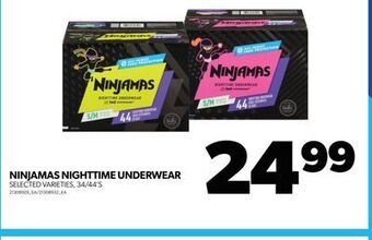 Real Canadian Superstore Ninjamas nighttime underwear, 34/44's offer