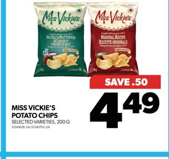 Real Canadian Superstore Miss vickie's potato chips, 200 g offer