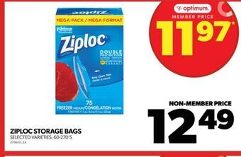 Real Canadian Superstore Ziploc storage bags, 60-270's offer
